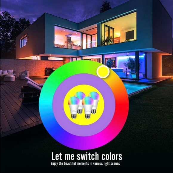 Elecwish Lighting A19 Dusk to Dawn LED Bulb - Multicolor - Picture 6 of 7